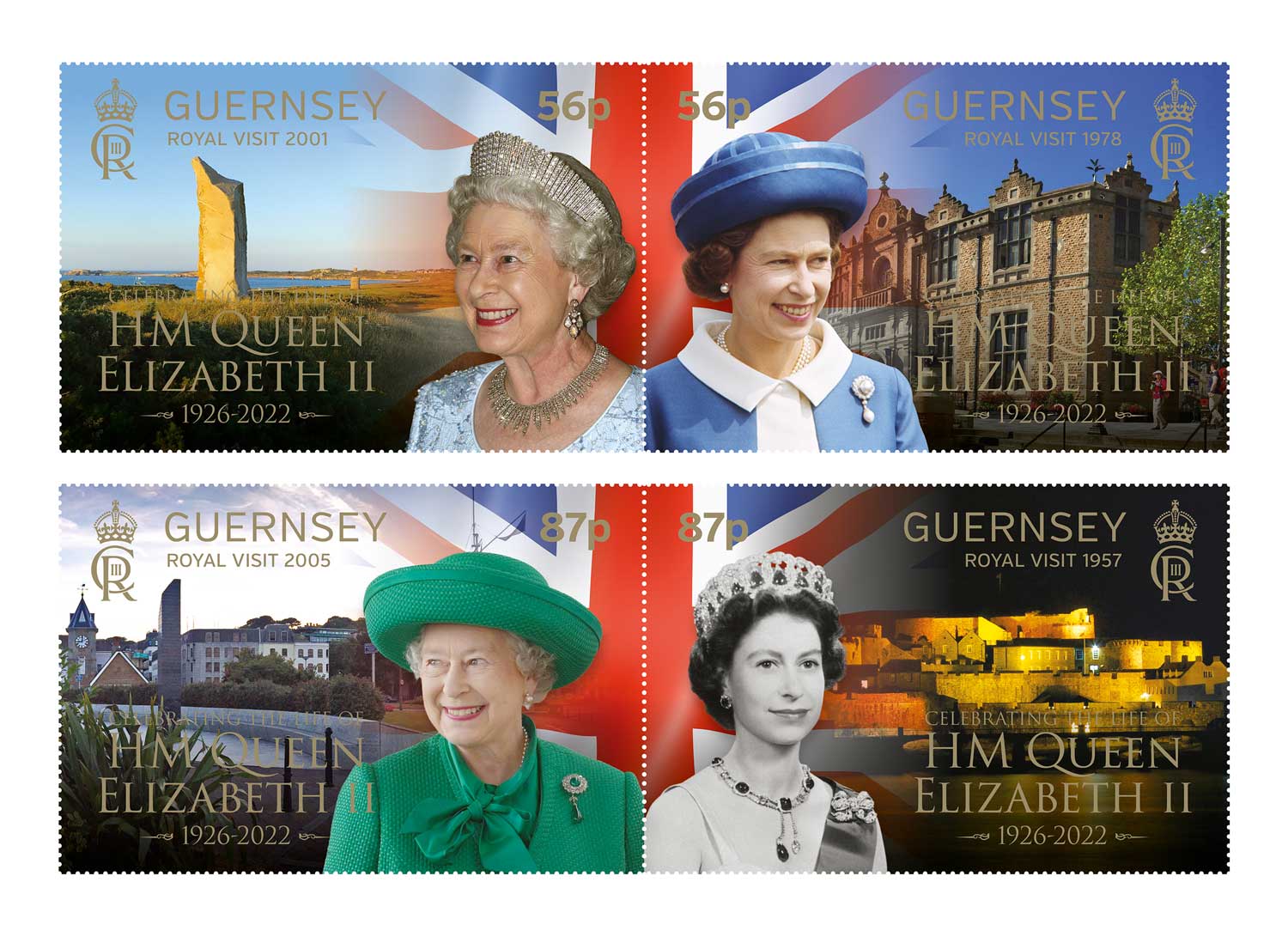 Guernsey Post issues stamps in celebration of the Life of Her Majesty Queen Elizabeth II